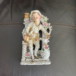 Circa  1900’s Capademonte 22 karat spill vase 22k accented